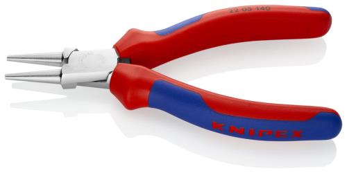 KNIPEX（ｸﾆﾍﾟｯｸｽ） 140mm ﾗｳﾝﾄﾞﾉｰｽﾞﾌﾟﾗｲﾔｰ(ｸﾞﾘｯﾌﾟ付/ﾒｯｷ) 2205140