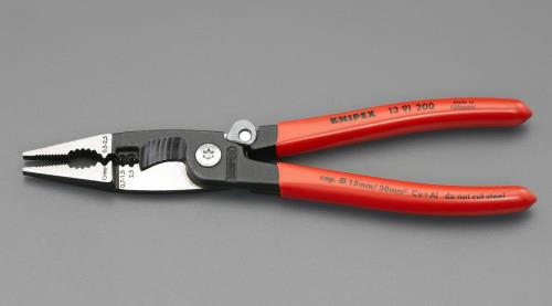 KNIPEX（ｸﾆﾍﾟｯｸｽ） 200mm 電工多機能ペンチ(ばね付) 1391200