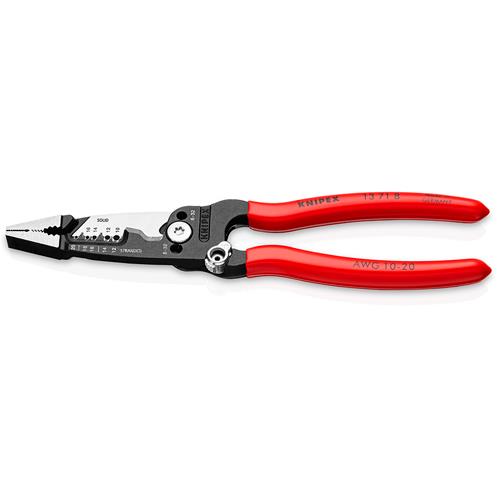 KNIPEX（ｸﾆﾍﾟｯｸｽ） 200mm 電工多機能ペンチ(AWG仕様/ﾊﾞﾈ付) 13718