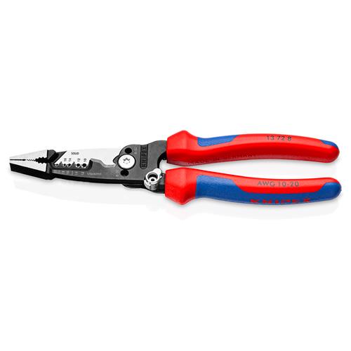 KNIPEX（ｸﾆﾍﾟｯｸｽ） 200mm 電工多機能ペンチ(AWG仕様/ﾊﾞﾈ付) 13728