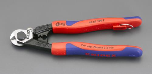 KNIPEX（ｸﾆﾍﾟｯｸｽ） φ 7mm/ 190mm ワイヤーロープカッター 9562190T