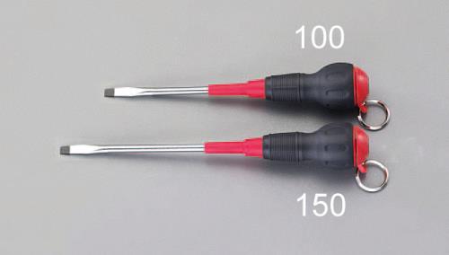 ESCO（エスコ） 6.0x150mm [-]ドライバー(落下防止ﾘﾝｸﾞ付) EA557AY-150