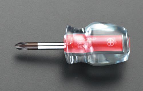 ESCO（エスコ） #2x 38mm [+]ドライバー(ｽﾀﾋﾞｰ型 ｸﾘｽﾀﾙ) EA557CB-2