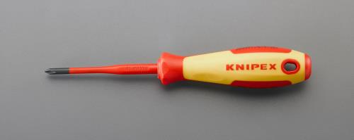 KNIPEX（ｸﾆﾍﾟｯｸｽ） #2x100mm [+]ドライバー(絶縁/先細軸) 982402SL