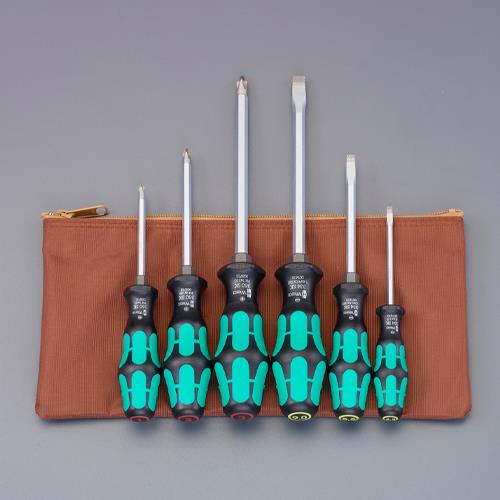 Wera（ヴェラ） ６本組 [+ -]ドライバー(手元六角/ｹｰｽ付) EA560WD-600