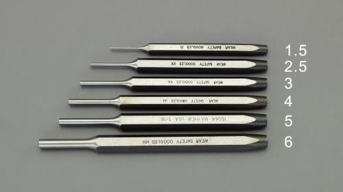 ESCO（エスコ） 3/32”(2.38mm)x113mm 平行ピンポンチ EA572MG-2.5
