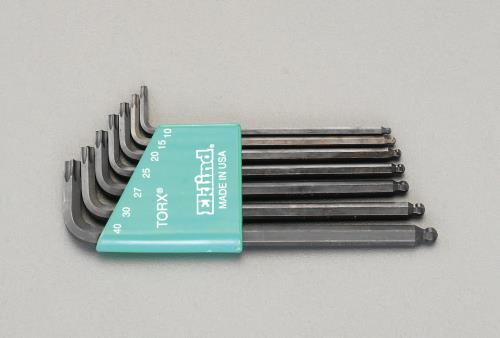 ESCO（エスコ） T10-T40/７本組 [Ball Torx]キーレンチ EA573TE-50