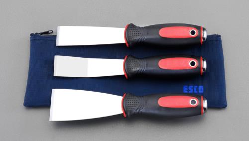 ESCO（エスコ） ３本組 チゼルスクレーパーセット(ｽﾃﾝﾚｽ製) EA579AK-100