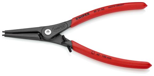 KNIPEX（ｸﾆﾍﾟｯｸｽ） 40-100mm 軸用ｽﾅｯﾌﾟﾘﾝｸﾞﾌﾟﾗｲﾔｰ(ｽﾄｯﾊﾟｰ付) 4931A3