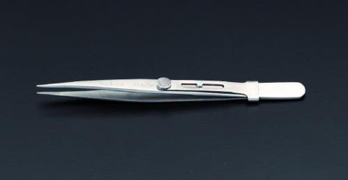 ESCO（エスコ） 140mm/227 ピンセット(ｽﾗｲﾄﾞﾛｯｸ式/ｽﾃﾝﾚｽ製) EA595AK-50