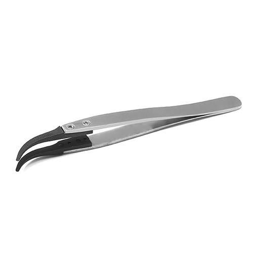 ESCO（エスコ） 120mm 精密用ピンセット(ｽﾃﾝﾚｽ製 ESD) EA595AR-21