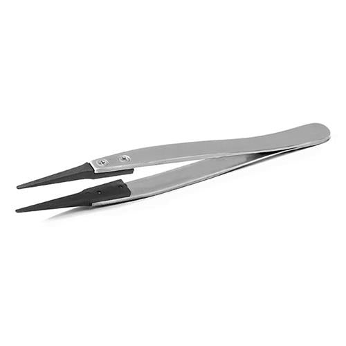 ESCO（エスコ） 120mm 精密用ピンセット(ｽﾃﾝﾚｽ製 ESD) EA595AR-23
