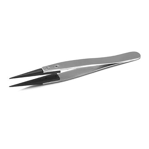 ESCO（エスコ） 110mm 精密用ピンセット(ｽﾃﾝﾚｽ製 ESD) EA595AR-6