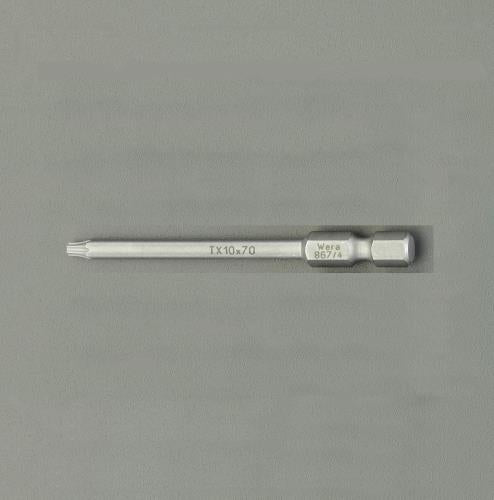 Wera（ヴェラ） T10x 70mm [Torx]ドライバービット 060100