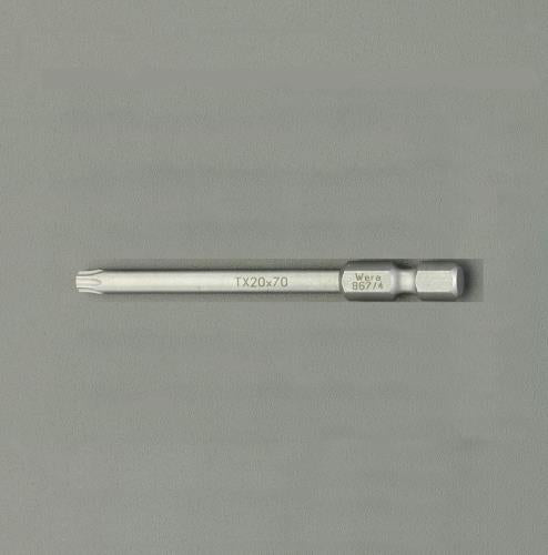Wera（ヴェラ） T20x 70mm [Torx]ドライバービット 060110