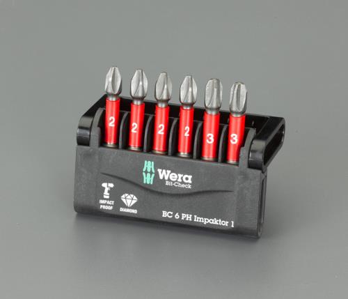 Wera（ヴェラ） 50mm ６本組[+]ﾄﾞﾗｲﾊﾞｰﾋﾞｯﾄ(ｲﾝﾊﾟｸﾄ用) 057691