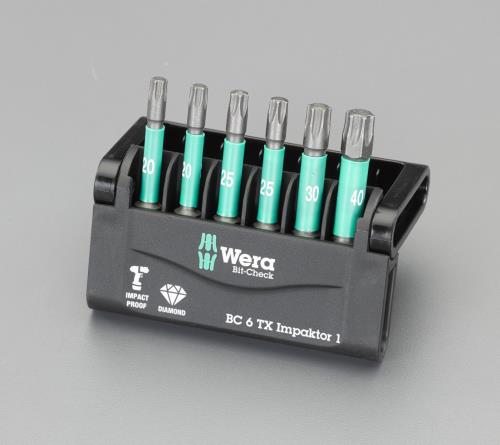 Wera（ヴェラ） ６本組 [Torx]ﾄﾞﾗｲﾊﾞｰﾋﾞｯﾄ(ﾀﾞｲﾔｺｰﾄ･ｲﾝﾊﾟｸﾄ) 057693