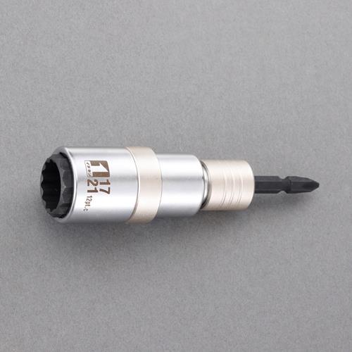 ESCO（エスコ） 19x24mm/6角      電ﾄﾞﾙｿｹｯﾄ(ﾋﾞｯﾄ交換式) EA612AP-4