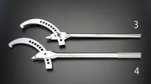 ESCO（エスコ） 120-320mm アジャスタブルフックレンチ EA613XK-4
