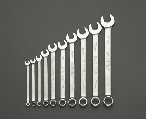 ESCO（エスコ） 10本組/ 6-19mm 片目片口スパナ EA614BC-110