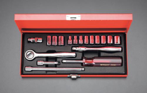 ESCO（エスコ） 1/4”DR/18個組 ソケットレンチ(ｲﾝﾁｻｲｽﾞ) EA617AB-1