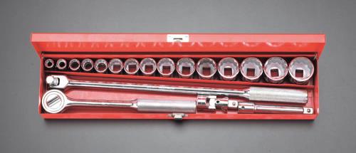 ESCO（エスコ） 1/2”DR ソケットレンチセット(ｲﾝﾁｻｲｽﾞ) EA617AD-1