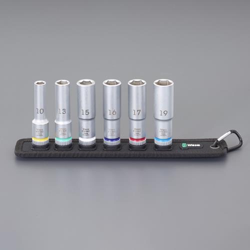 Wera（ヴェラ） 1/2”DR ディープソケットセット(ZYKLOP) 004565