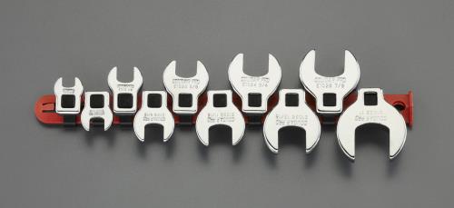 ESCO（エスコ） 3/8”DR/10個組 [CROW FOOT]スパナセット EA617AS-100A