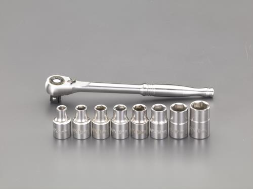 SIGNET（シグネット） 1/2”DR/8-19mm (ｽﾃﾝﾚｽ製)ソケットレンチｾｯﾄ 13831