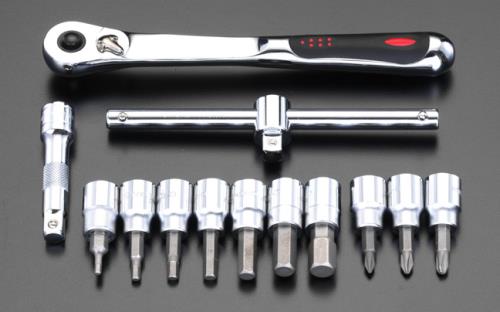 ESCO（エスコ） 3/8”DR/13個組 [Hex]ビットソケット EA617GH