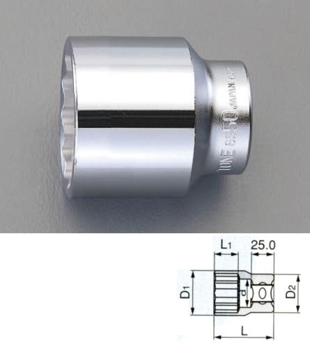 TONE（トネ） 3/4'sqx31mm ソケット 6D-31