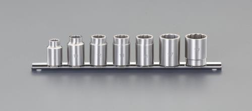 ESCO（エスコ） 3/8'DR/7個組 ソケットセット(ｽﾃﾝﾚｽ製) EA618SA-100