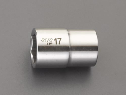 TONE（トネ） 1/2'DR x12mm ソケット(ｽﾃﾝﾚｽ製) S4V-12