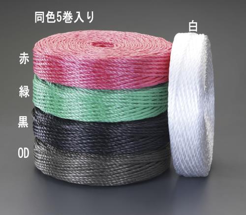 ESCO（エスコ） 6.0mmx200m ＰＰロープ(黒/5巻) EA628PR-14
