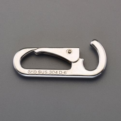 ESCO（エスコ） 8.0mmx88mm ｽﾅｯﾌﾟﾌｯｸ(ｵｰﾌﾟﾝﾀｲﾌﾟ/ｽﾃﾝﾚｽ製) EA638AB-6