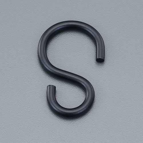 ESCO（エスコ） 36x3.0mm Ｓフック(ﾏｯﾄﾌﾞﾗｯｸ焼付塗装/3個) EA638E-21