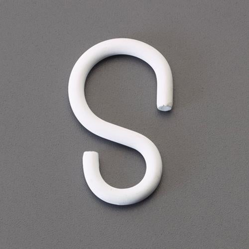 ESCO（エスコ） 36x3.0mm Ｓフック(ﾏｯﾄﾎﾜｲﾄ焼付塗装/3個) EA638E-23