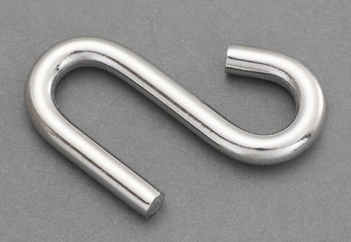 ESCO（エスコ） 85.0x9.5mm Ｓフック(ｽﾃﾝﾚｽ製) EA638EH-23