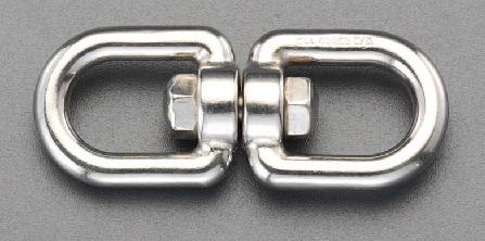 ESCO（エスコ） 16x188mm Eye & Eye スイベル(ｽﾃﾝﾚｽ製) EA638FH-56