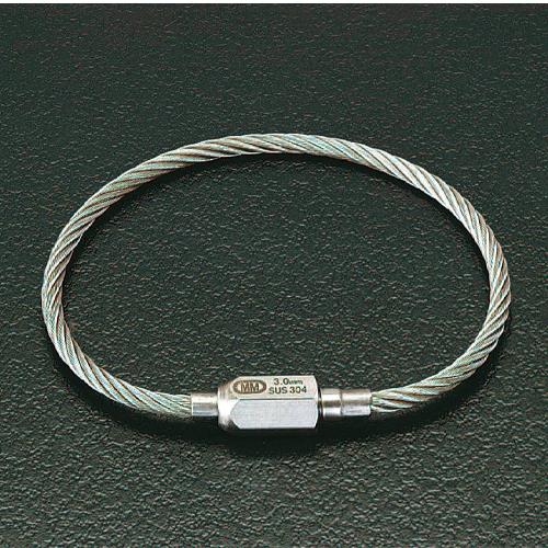 ESCO（エスコ） 3.0x 195mm ワイヤーキャッチ(ｽﾃﾝﾚｽ製) EA638JA-106