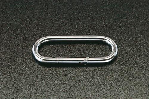 ESCO（エスコ） 74.0x20.0x 8.0mm カラビナ(ｽﾃﾝﾚｽ製) EA638JG-4