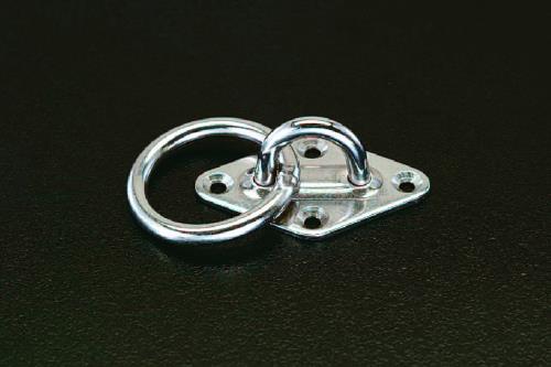 ESCO（エスコ） 80x50mm/φ45mm パッドアイ丸カン(ｽﾃﾝﾚｽ製) EA638MB-3