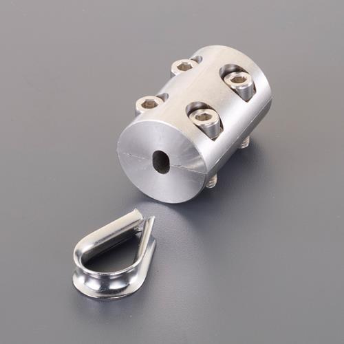 ESCO（エスコ） 6mm ワイヤークランプ(ｽﾃﾝﾚｽ製) EA638RC-9