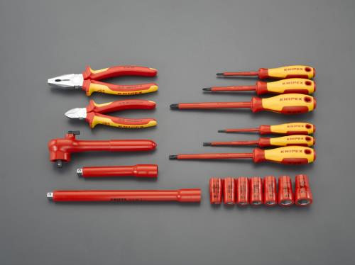 KNIPEX（ｸﾆﾍﾟｯｸｽ） [18個組] 絶縁工具セット EA640XC-21