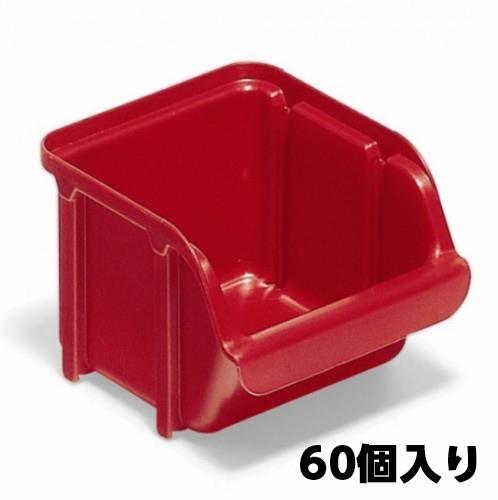 ESCO（エスコ） 103x115x 74mm ﾊﾟｰﾂﾄﾚｰ(重ね置型･赤/60個) EA661CJ-6