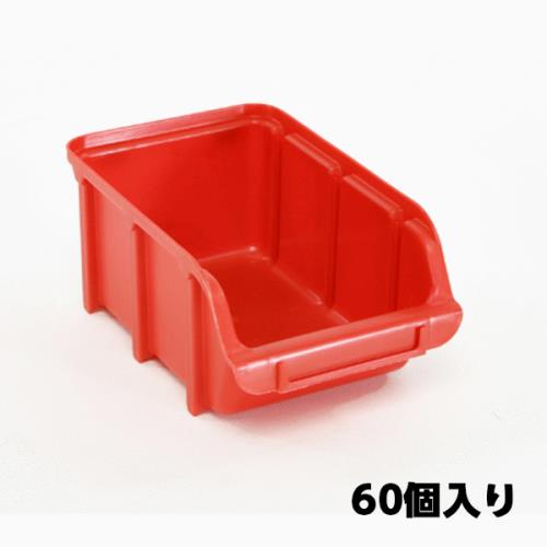 ESCO（エスコ） 103x165x 74mm ﾊﾟｰﾂﾄﾚｰ(重ね置型･赤/60個) EA661CJ-7