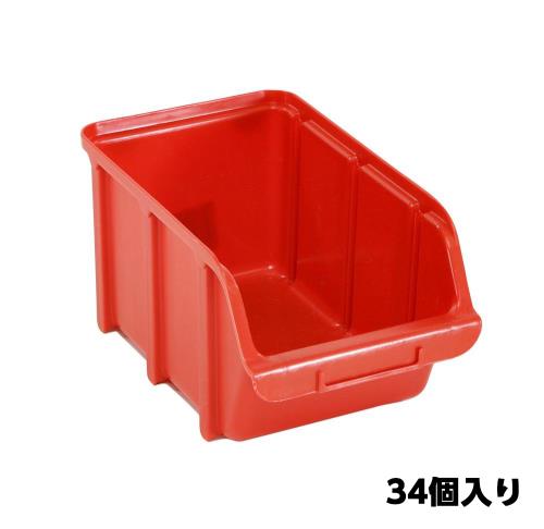 ESCO（エスコ） 145x240x127mm ﾊﾟｰﾂﾄﾚｰ(重ね置型･赤/34個) EA661CJ-8