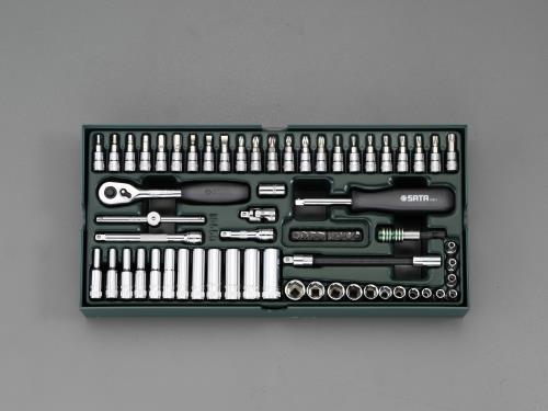 SATA Tools（サタツールズ） 1/4'DR ソケットレンチセット(ﾄﾚｰ入り) 09901