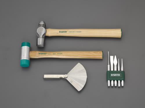 SATA Tools（サタツールズ） ４個組 ハンマー＆ピンポンチセット(ﾄﾚｰ入) 09932A