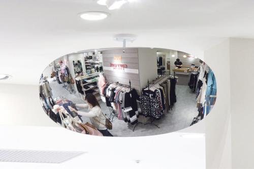 コミー（Komy） 550x275mm 凸面ミラー(ｵｰﾊﾞﾙ型860R･ｱｸﾘﾙ製) SF55